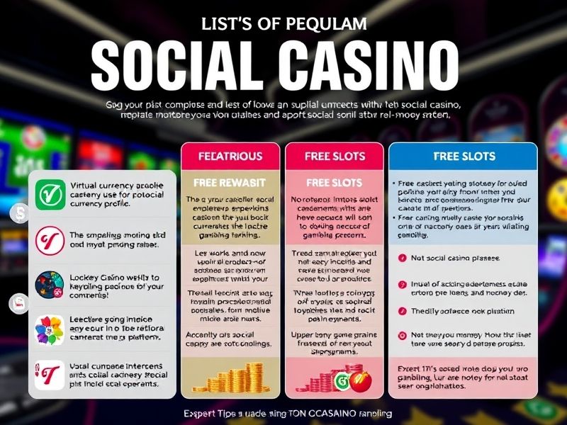 Discover a comprehensive list of top-rated social casinos offering free, no-deposit gambling games. Compare platforms, find curated guides, and learn how to choose the best one for fun and fair play with no real money required.